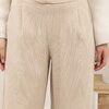 Broek in velour beige