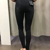 Jeansbroek donker grijs hoge taille