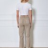 Jeans wide leg in beige