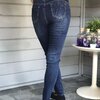 Donker blauwe jeans hoge taille