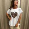 T-shirt leopard hartje groot