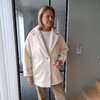 Geklede jas in beige