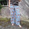 Broek blauw bruin printje