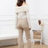 Flare jeans met zakjes aan de voorkant in beige