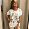 Bloemen t-shirt in wit groot