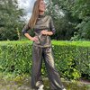 Zwart setje glitter bloes en broek