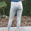 Jeans broek in grijs skinny en hoge taille