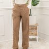 Broek in velour beige