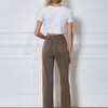 Jeans wide leg in taupe