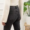 Flare jeans met zakjes aan de voorkant in donker grijs