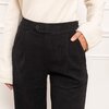 Broek in velour zwart