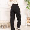 Broek in velour zwart