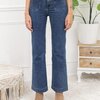 Flare jeans met zakjes aan de voorkant in donker blauw