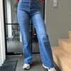 Blauwe jeans brede pijp vs miss