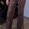 Broek in leopard print met elastiek