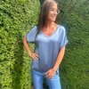 Losse t-shirt in blauw