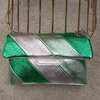 Handtasje in groene tinten in echt leder
