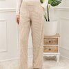 Broek in velour beige