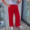 Broek in rood met elastiek