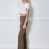 Jeans wide leg in taupe