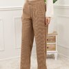 Broek in velour beige