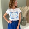 T-shirt smiley in blauw