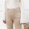 Flare jeans met zakjes aan de voorkant in beige