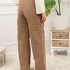 Broek in velour beige