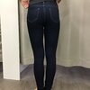 Jeansbroek donkerblauw hoge taille/ skinny