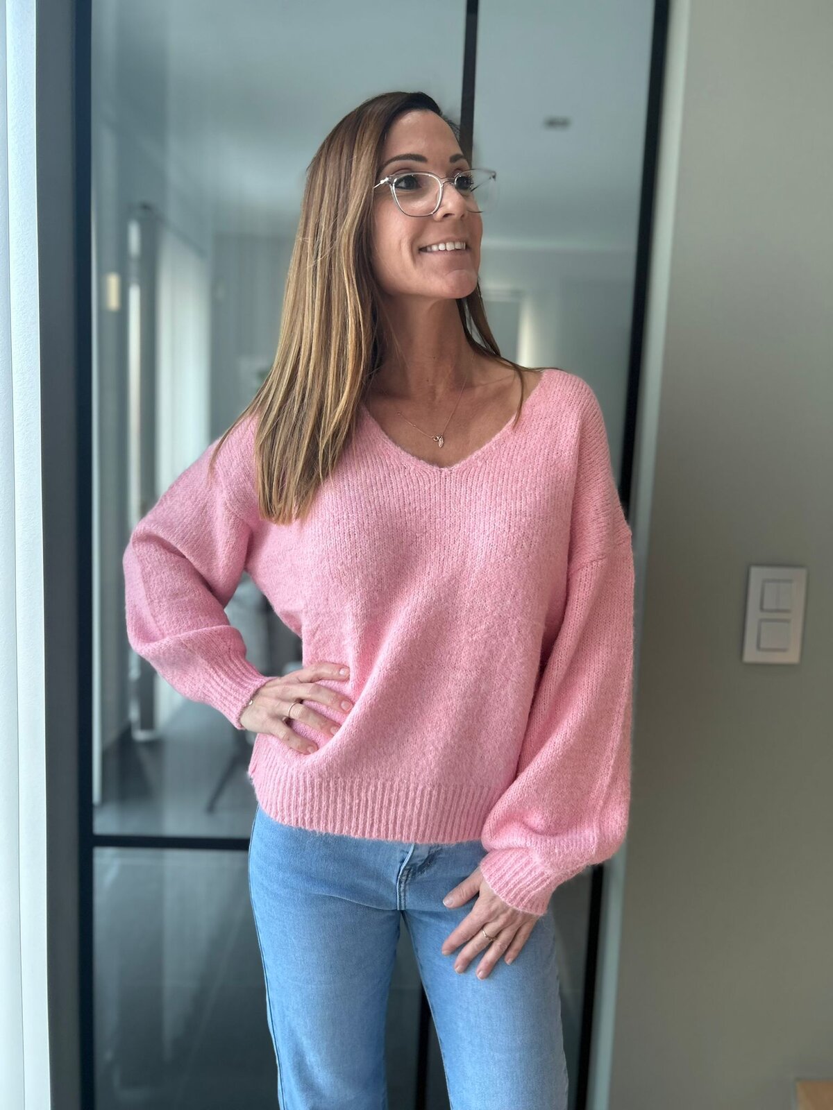 Pull En Eponge Evyne Rose Fluo