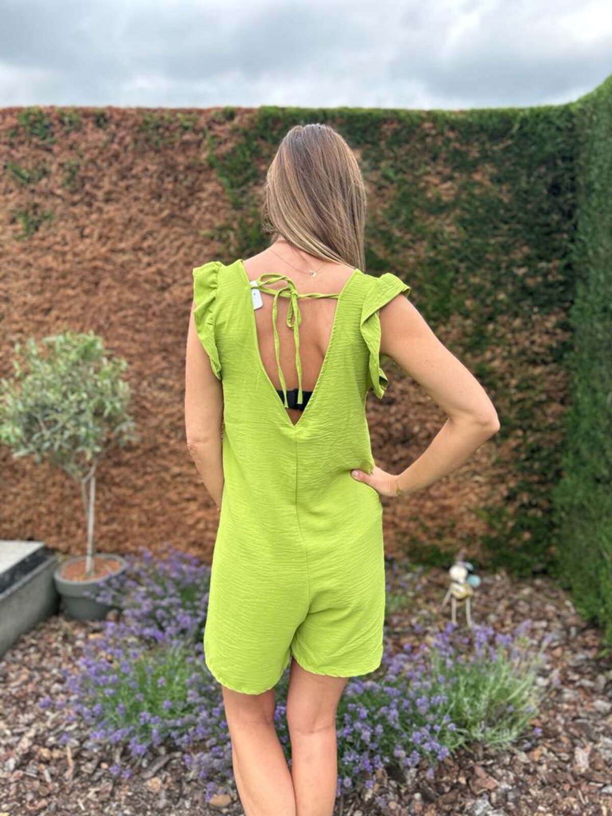 Jumpsuit in lime green | Diva Fashion