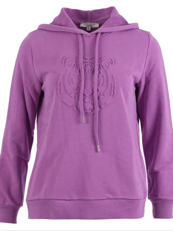 Sweater met kap in lila