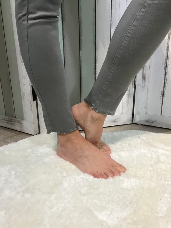 Broek grijs hoge taille / skinny