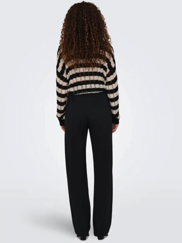 Only broek pop trash life in zwart lengte 32