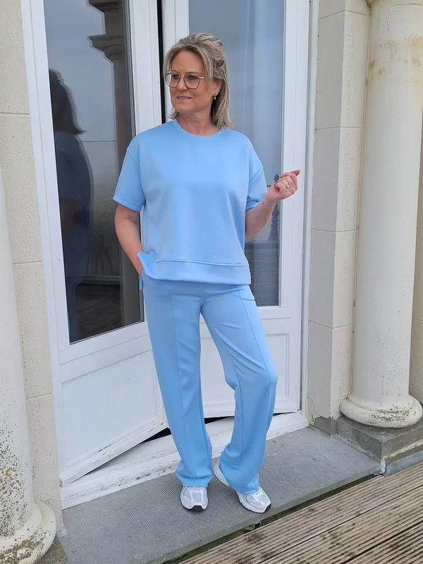 Setje sweater en broek in blauw