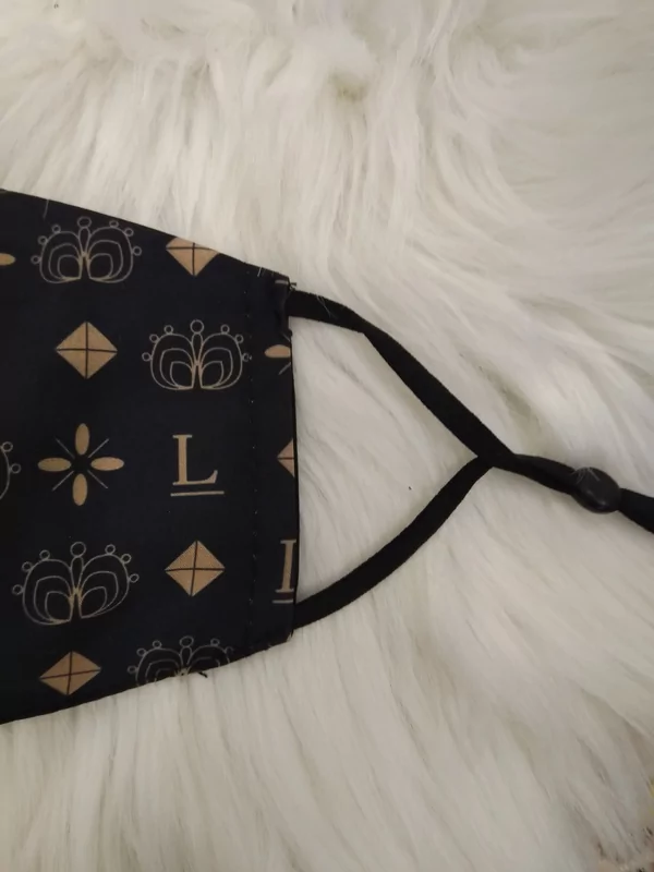 Mondmasker zwart/lichtbruin