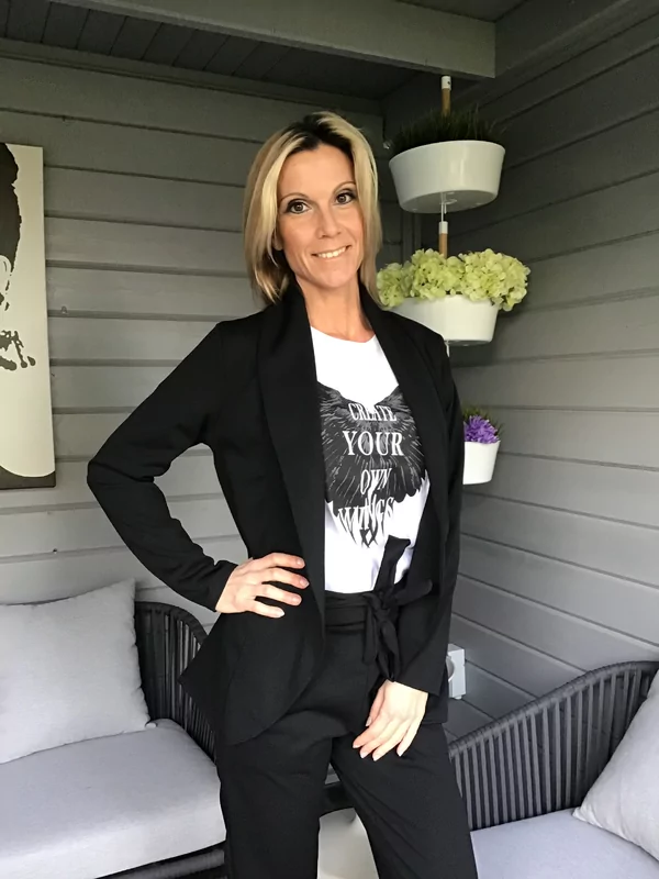 Setje vest en broek zwart