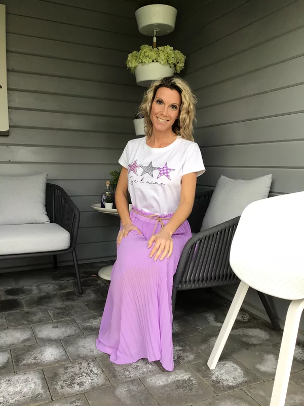 Plissee rok lila