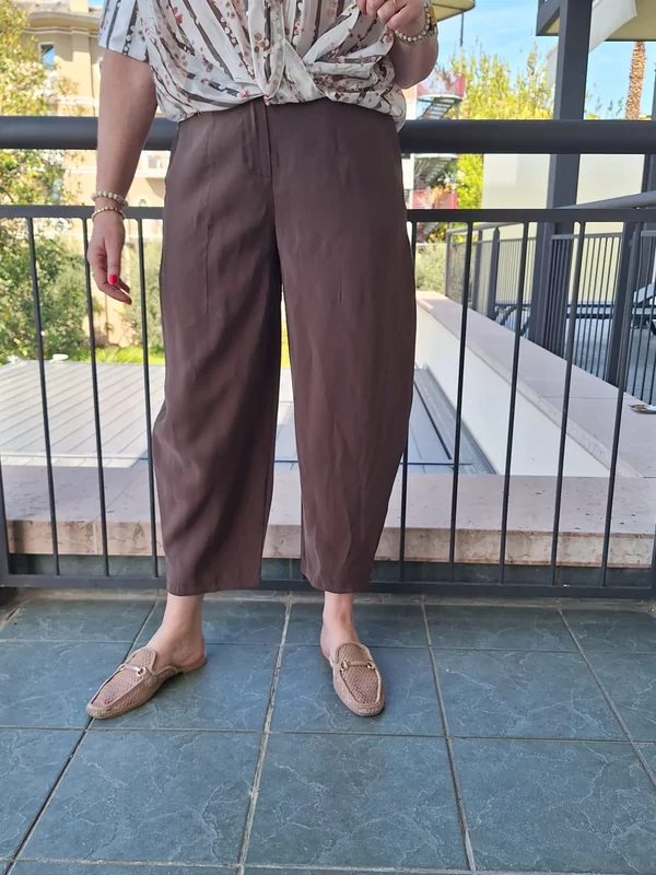 Balloon broek in bruin