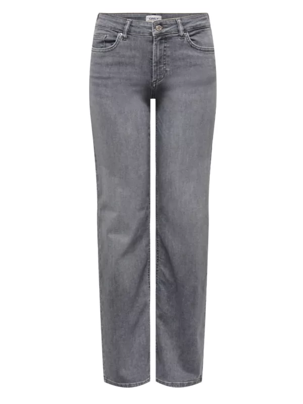 Only jeans mid grijs blush mid straight lengte 30