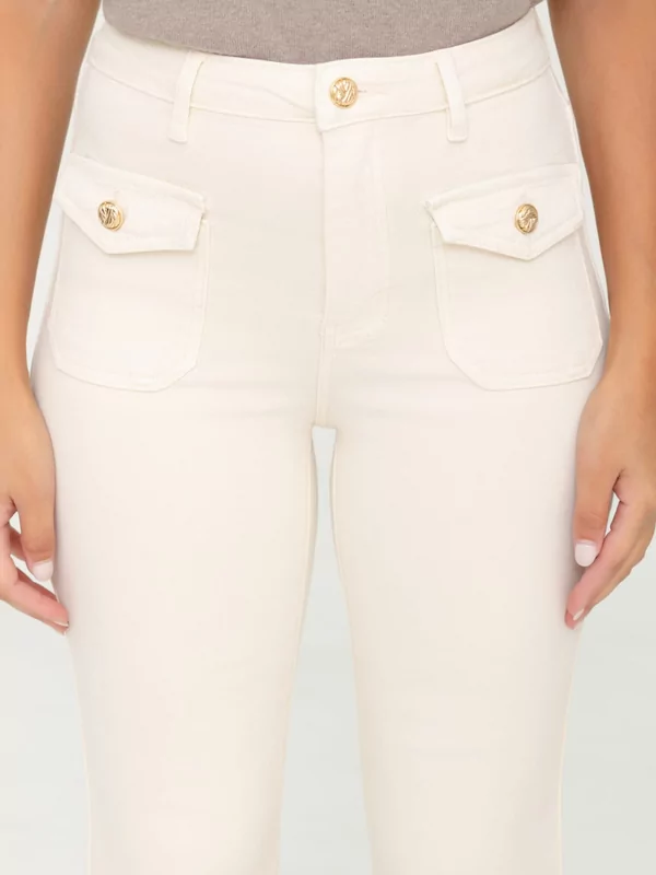 Jeans rechte pijp in ecru
