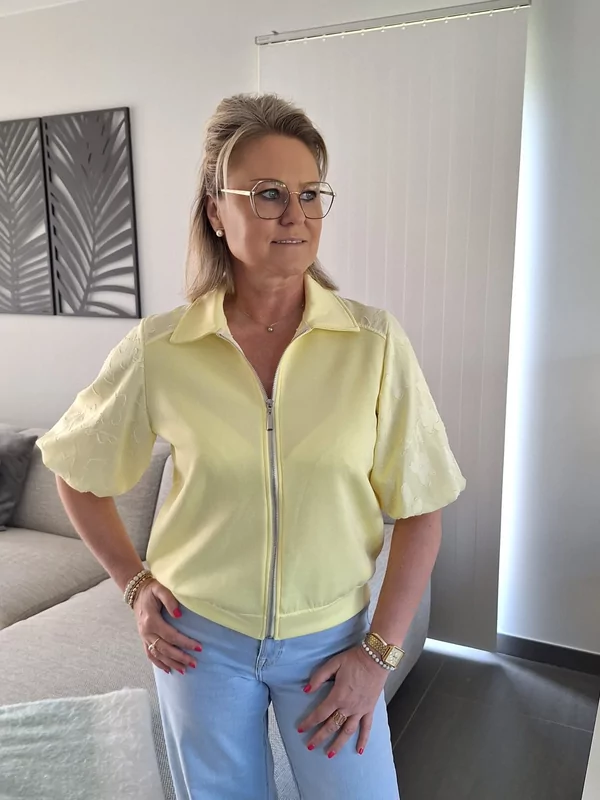 Vest / cardigan in geel