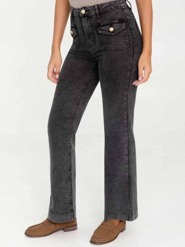 Jeans rechte pijp in donker grijs