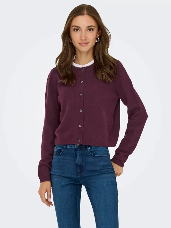 Jdy pull cardigan chloe in burgundy
