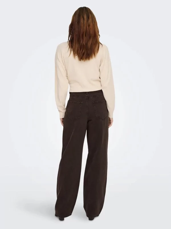 Only jeans in chocolate straight model Gianna lengte 30