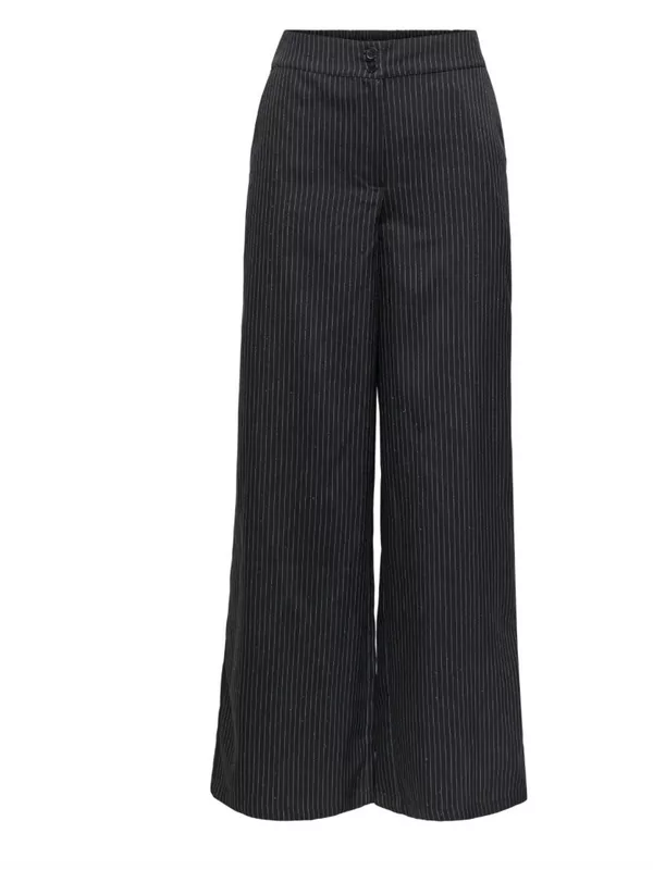 Jdy zwarte broek met streepje model Didde