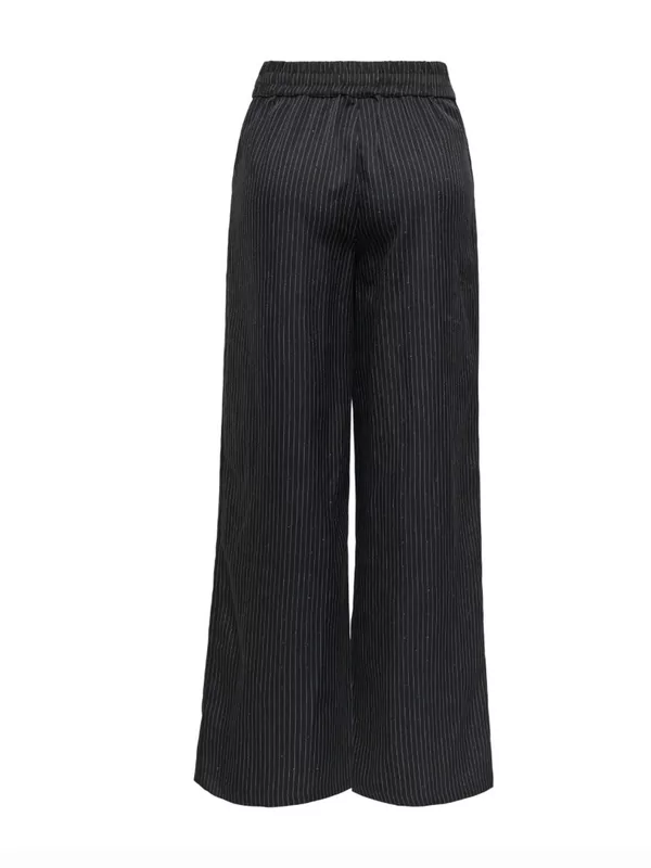 Jdy zwarte broek met streepje model Didde