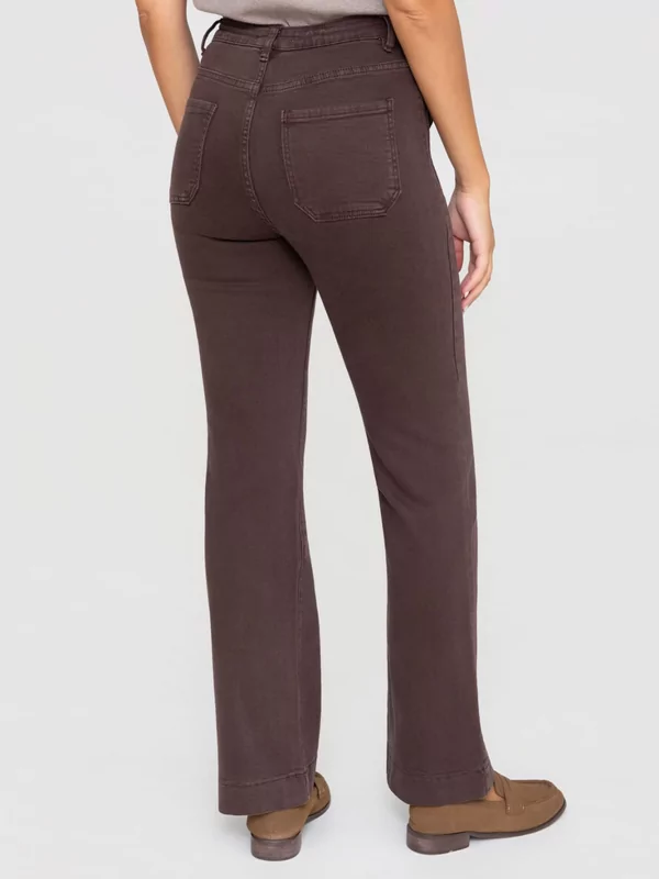 Jeans rechte pijp in bruin