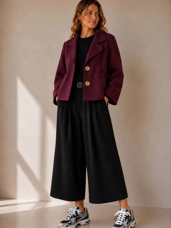 Losse broek in zwart