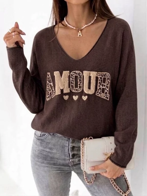Pull amour in bruin